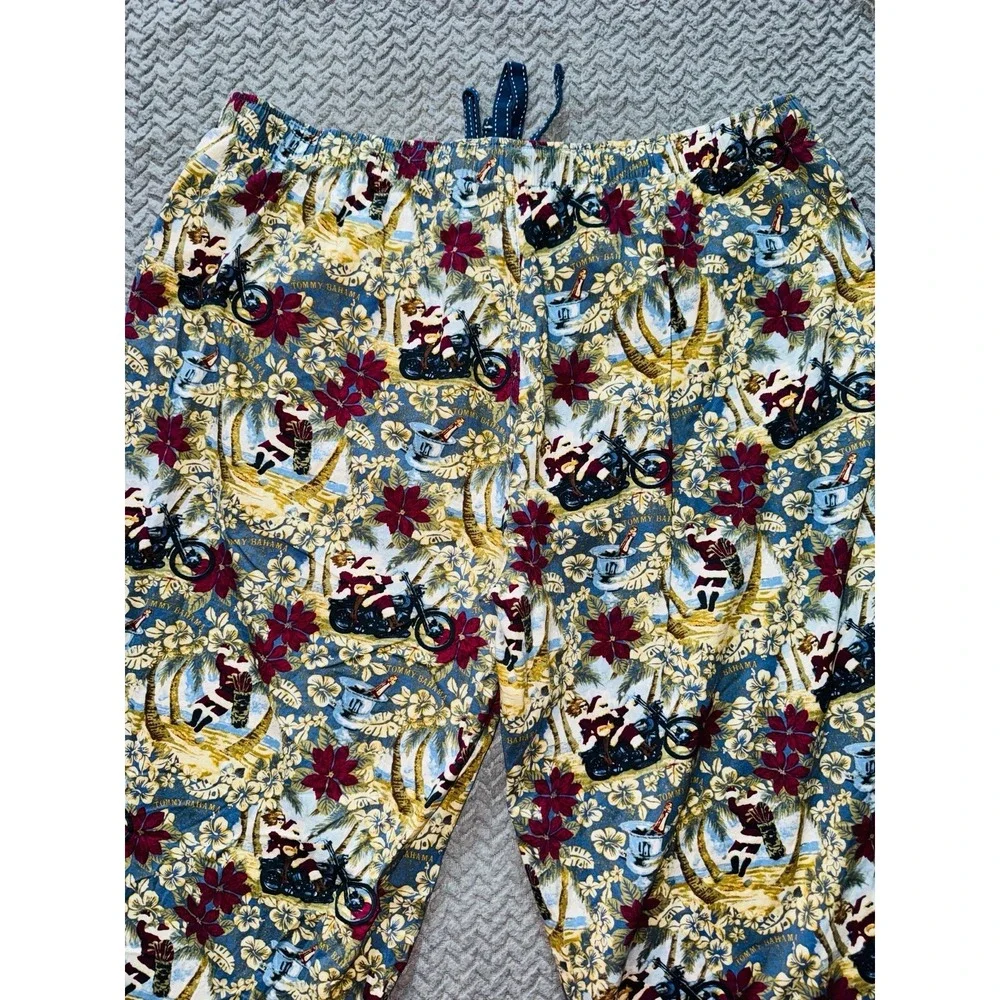 Tommy Bahama Men's Santa Clauses Bike Paradise Lounge Pajama Pants All Over XL